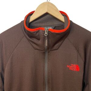 North Face Brown Zip-Up Lightweight Coat Top